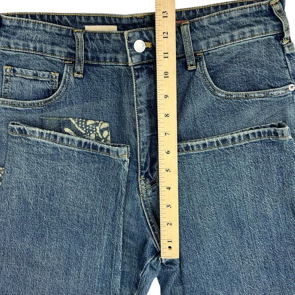ANTHROPOLOGIE PILCRO The Borrowed Boyfriend Patchwork Jean 28 - Picture 14 of 16